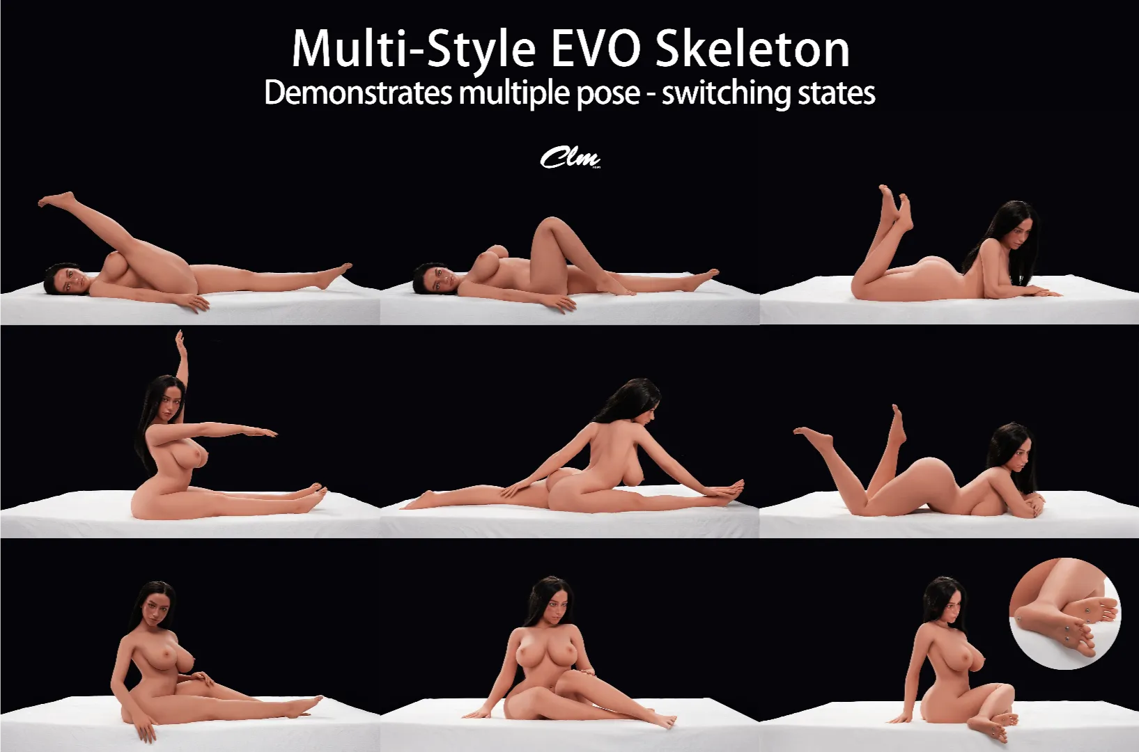 Display of the body movement skeleton